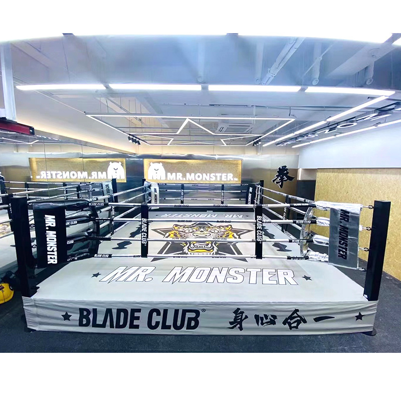 AIDONG small boxing training corde ring boxe elevated wrestling ring used boxing ring for sale