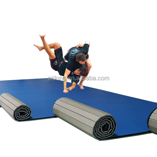 AIDONG mma tatami gym floor vinyl roll karate mats wrestling mat roll bjj wrestling mats for sale