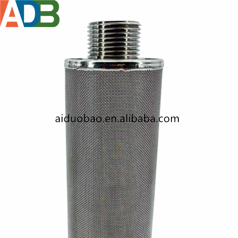 SS316L sintered cartridge filter 20 inch 10 micron industrial machinery and equipment  hydraulic oil filter