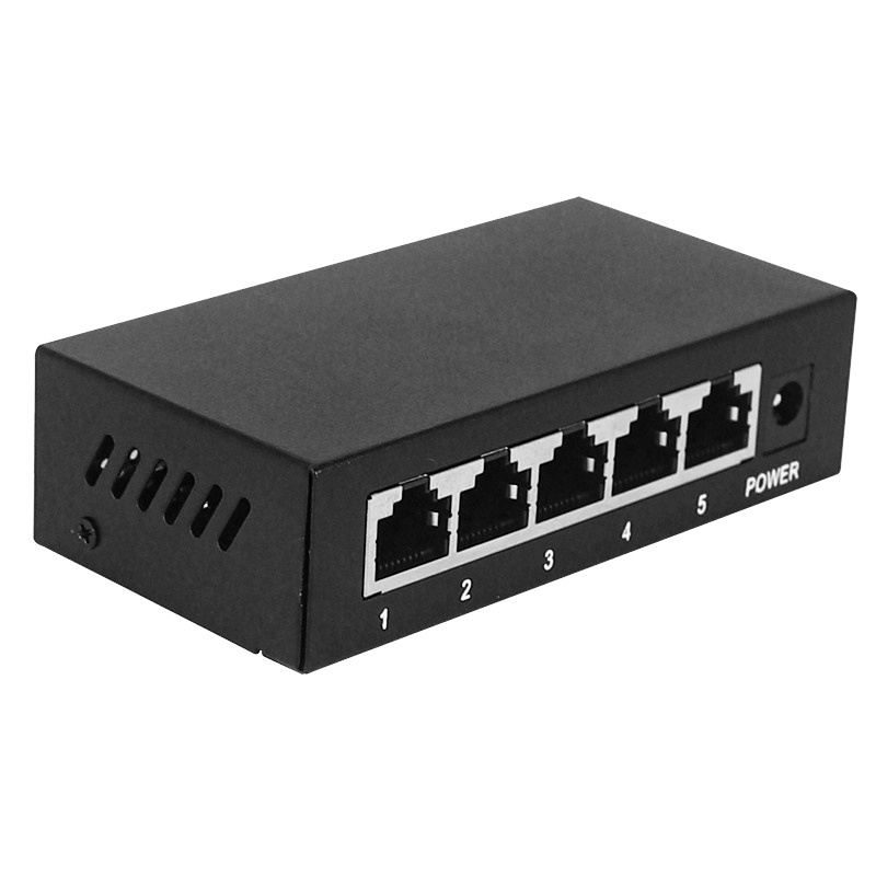 PoE Gigabit Ethernet Switch 5-Port 48V Network POE Switch Extender For Home Office