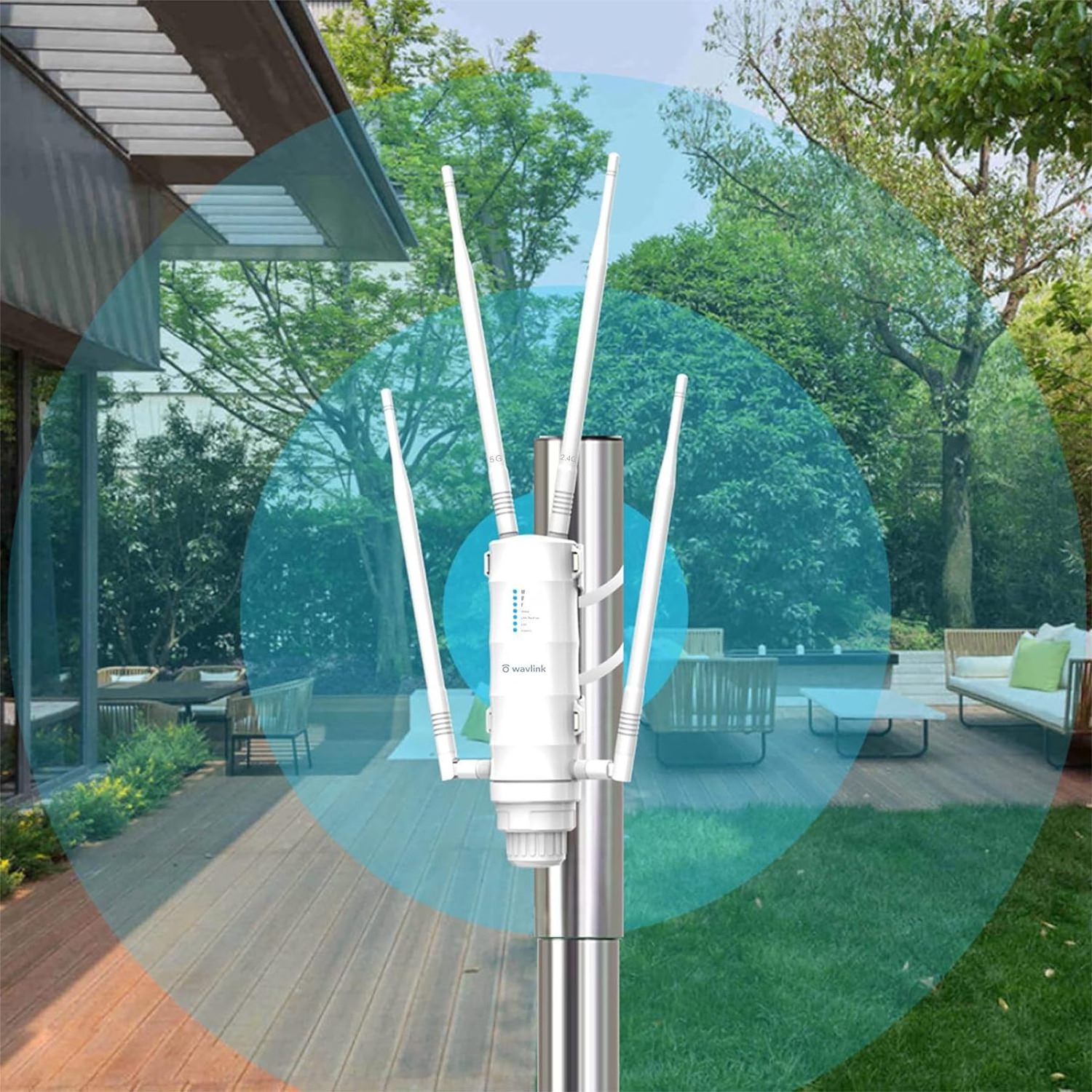 WAVLINK AC1200 Dual Band 2.4GHz 5GHz Outdoor WiFi Repeater Long Range WiFi Extender