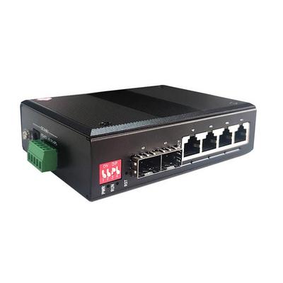 Ethernet Switch Managed Industrial Fiber Optic Switch 6 Port Full Gigabit VLAN SFP Ethernet Network Switch