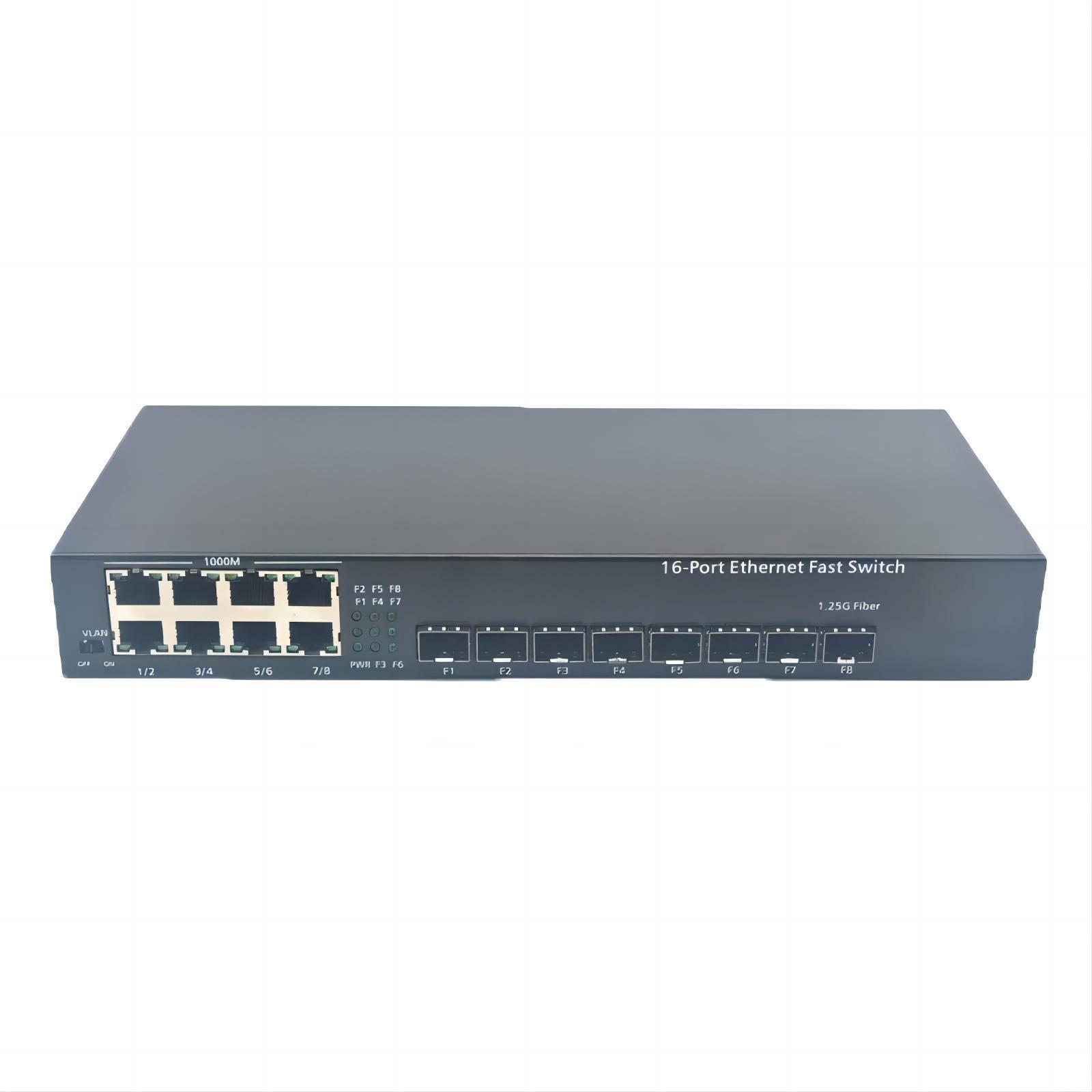 Ethernet Switch 16 Port Fiber Optic Switch Gigabit Switch For IP Camera Fiber Optic Transceiver For Enterprise Industrial