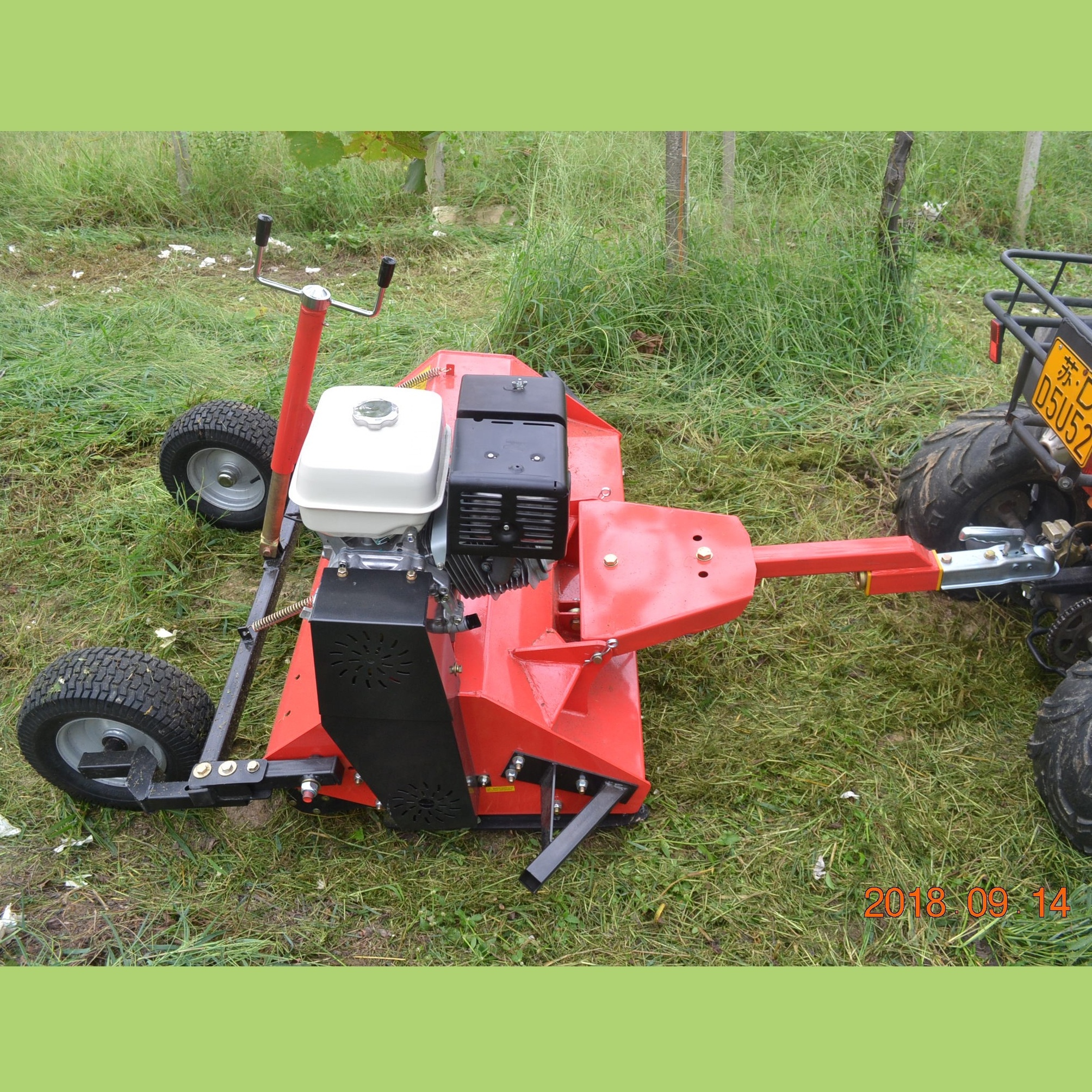 High performance ATV front mounted flail mower