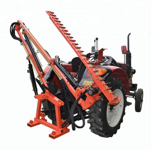 Tractor driven hydraulic hedge trimmer for cutting tree leaves