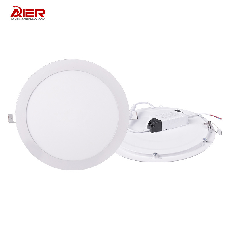 Indoor Lighting 3w 6w 9w 12w 15w 18w Smd2835 Aluminum Recessed Round Led Panel Lights For Home Office Living Room