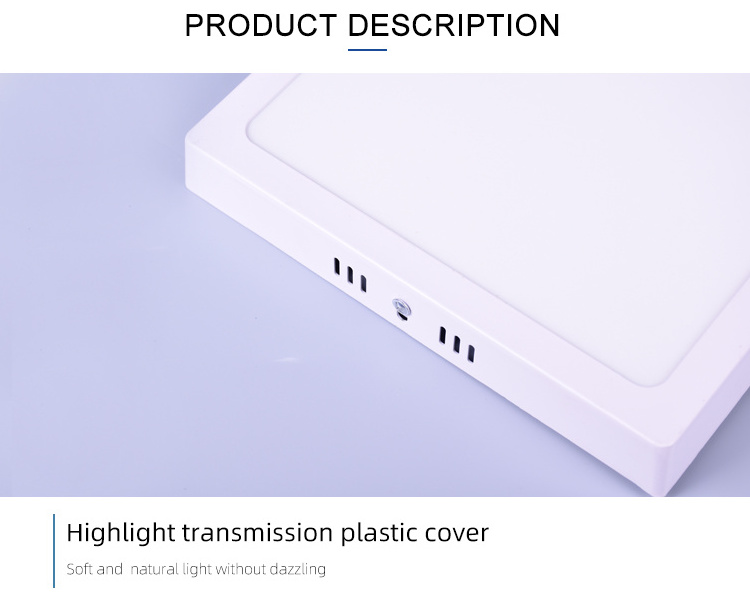 Factory direct Indoor Lighting 6w 12w 18w 24w Ceiling Lamp Surface Mounted Square Led Panel Lights