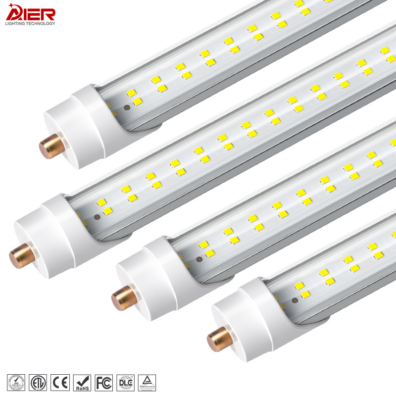 Indoor Lighting Etl Ce Rohs 72w Fa8 Single Pin T8 8ft Led Tube Milky Clear Cover Cool White 6000k 110-277v Wholesale Led  Bulbs