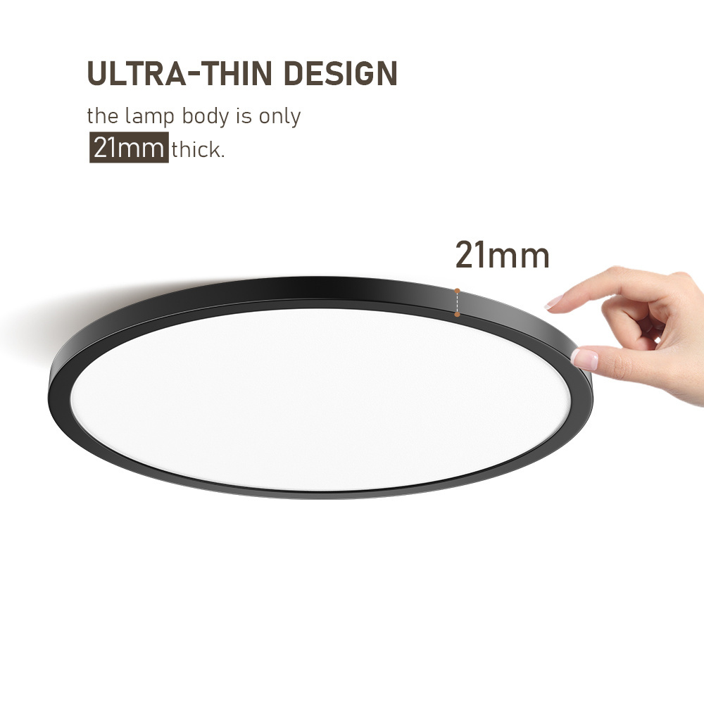 Indoor Lighting Ultra Thin 3CCT Changeable 3000k/4000k/6000k Round Slim Led Ceiling Light Flush Mount Led Ceiling Lamp