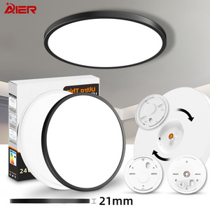 Indoor Lighting Ultra Thin 3CCT Changeable 3000k/4000k/6000k Round Slim Led Ceiling Light Flush Mount Led Ceiling Lamp