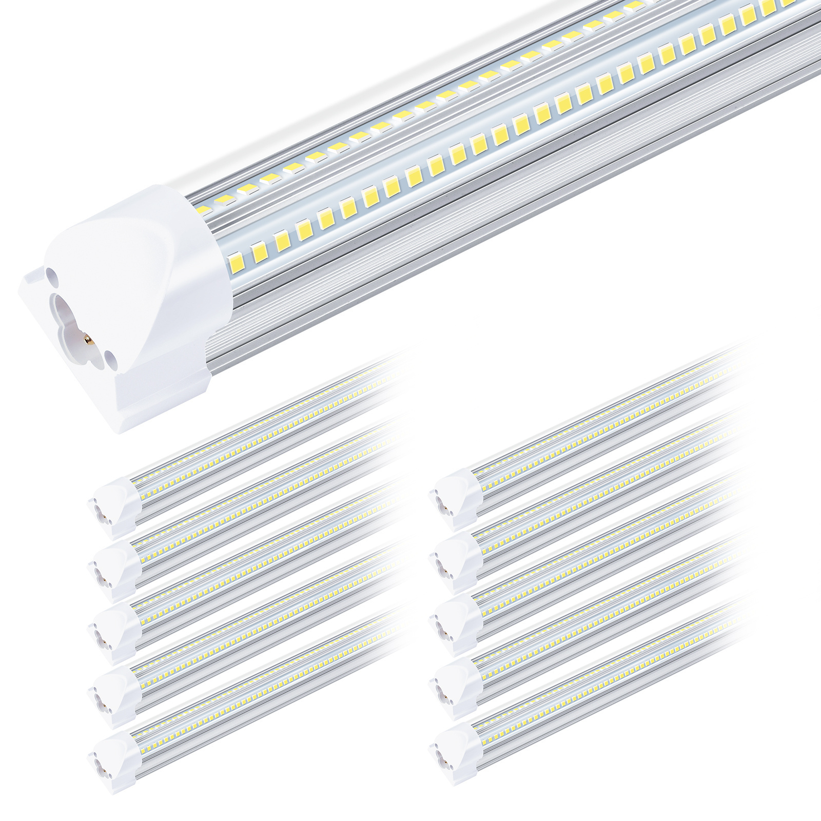 50W 100W 4ft 8ft V Shape Integrated T8 Led Tube Light Shop Lighting Led Light For For Garage Warehouse Workshop