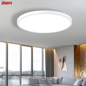 Ultra-Thin Round Round White Black 24W 28W 38W 48W ABS Led Ceiling Lights For Home Mall Commercial Bathroom