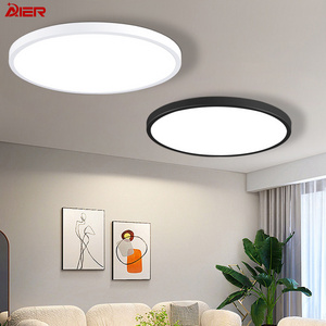 Ultra-Thin Indoor White Black 24W 28W 38W 48W ABS 85V-265V Ceiling Light Commercial Bathroom Laundry Bedroom