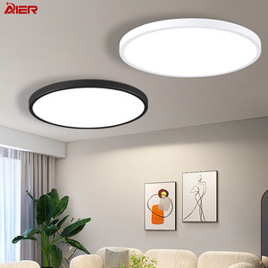 Modern Round Round White Black 24W 28W 38W 48W ABS Modern Led Ceiling Light For Living Room Stairwell Toilet Outdoor