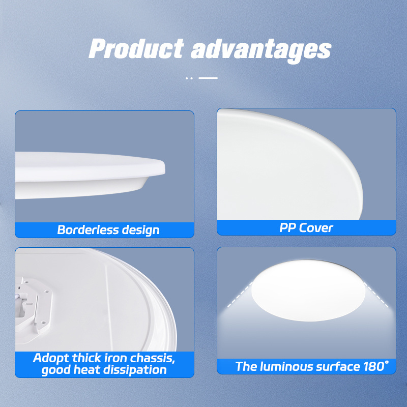 Super Bright Ultra-Thin white 10.2 11.8 14.9 in 100LM/W bedroom lights ceiling Warehouse Hospital Courtyard