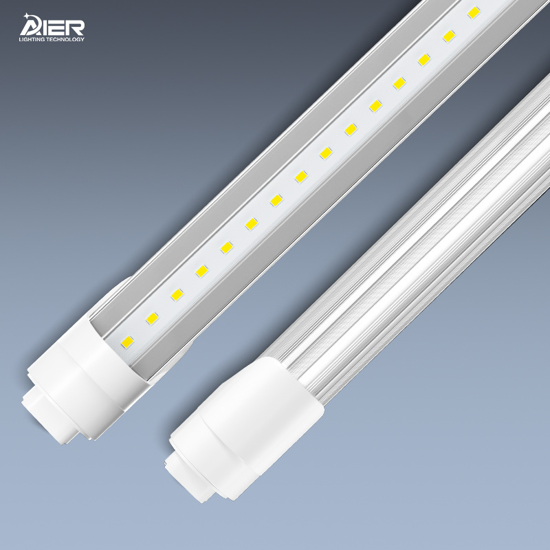 8FT LED Bulbs 5000K Daylight Ballast Bypass Equivalent R17D/HO F96T12/DW/HO Clear Cover T8 T10 T12 Fluorescent Replacement