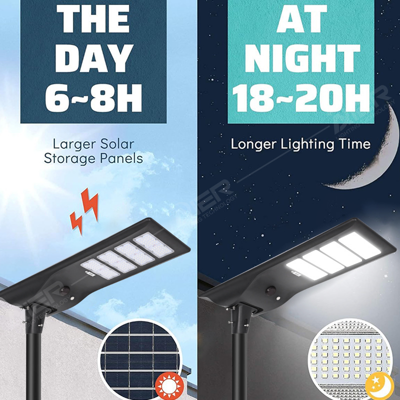 Outdoor Project Solar Lighting Solution Waterproof IP66 5-Year Warrant 200W-300W 500W All-In-One LED Solar Street Light