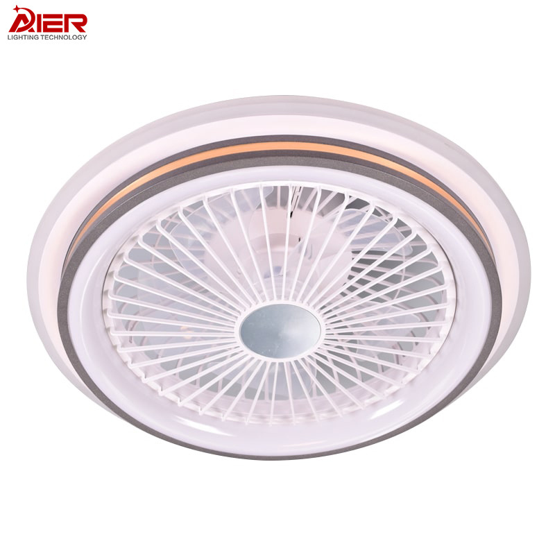 AIER Ceiling Fan With Light All Copper Motor Low Noise Flush Mount Small Inverter Remote Control For Bedroom