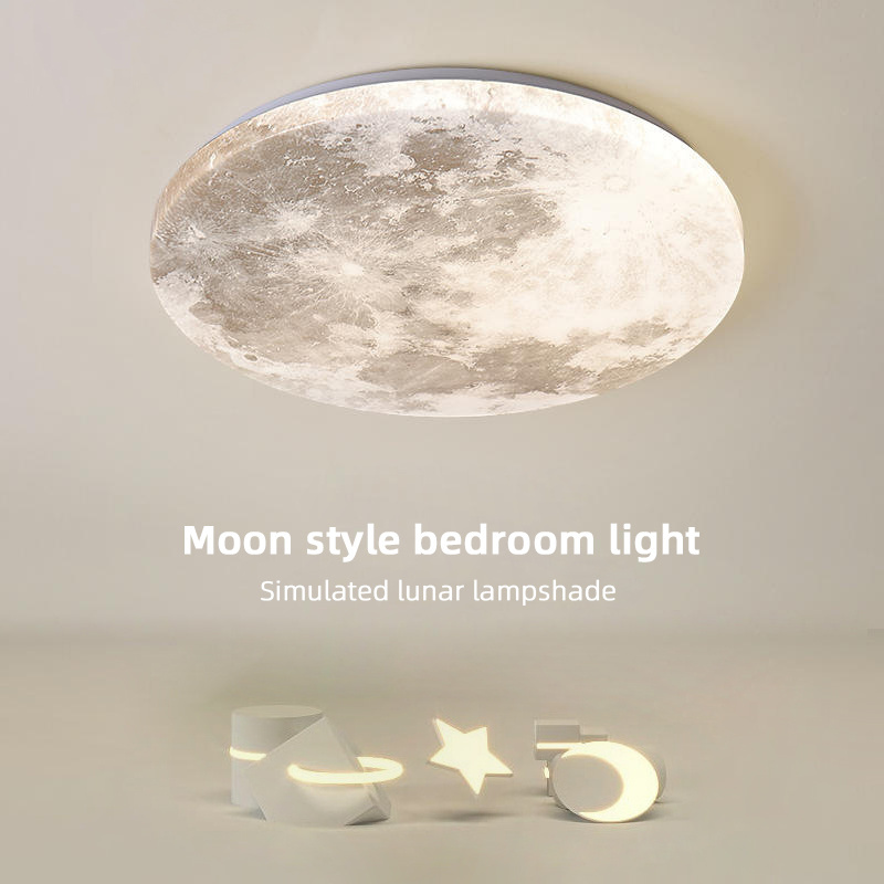 Modern Simple 18w 24w 36w 48w Moon Ceiling Lamp For Bedroom Entrance Study Aisle Children's