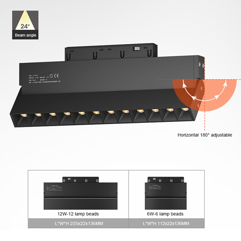 AIER New Trend Custom Modern 48v Magnet Led Track Light With Aluminum Recessed Track Magnetic Lighting System