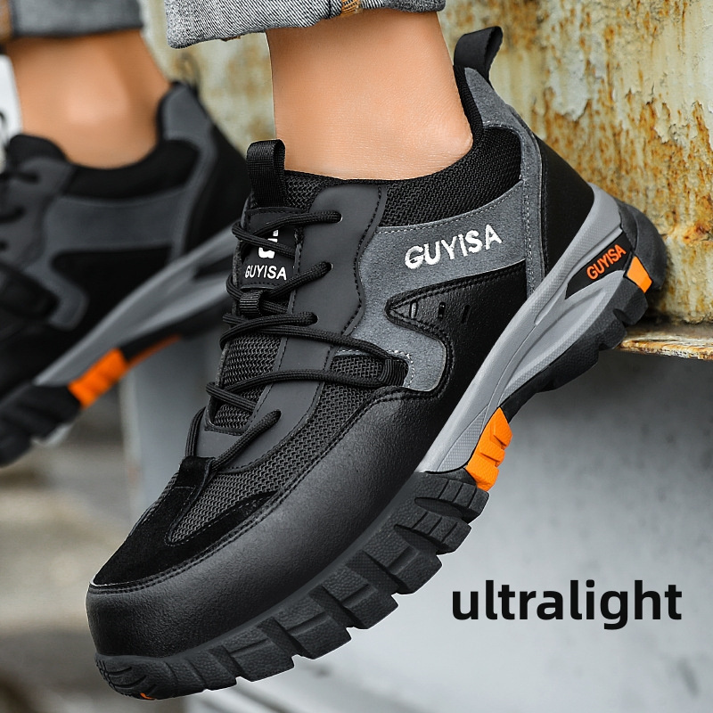 GUYISA Men's Fashionable Light Safety Work Shoes Electrician Insulation 10KV Steel Toe with Rubber PU Eva Fabric Insoles