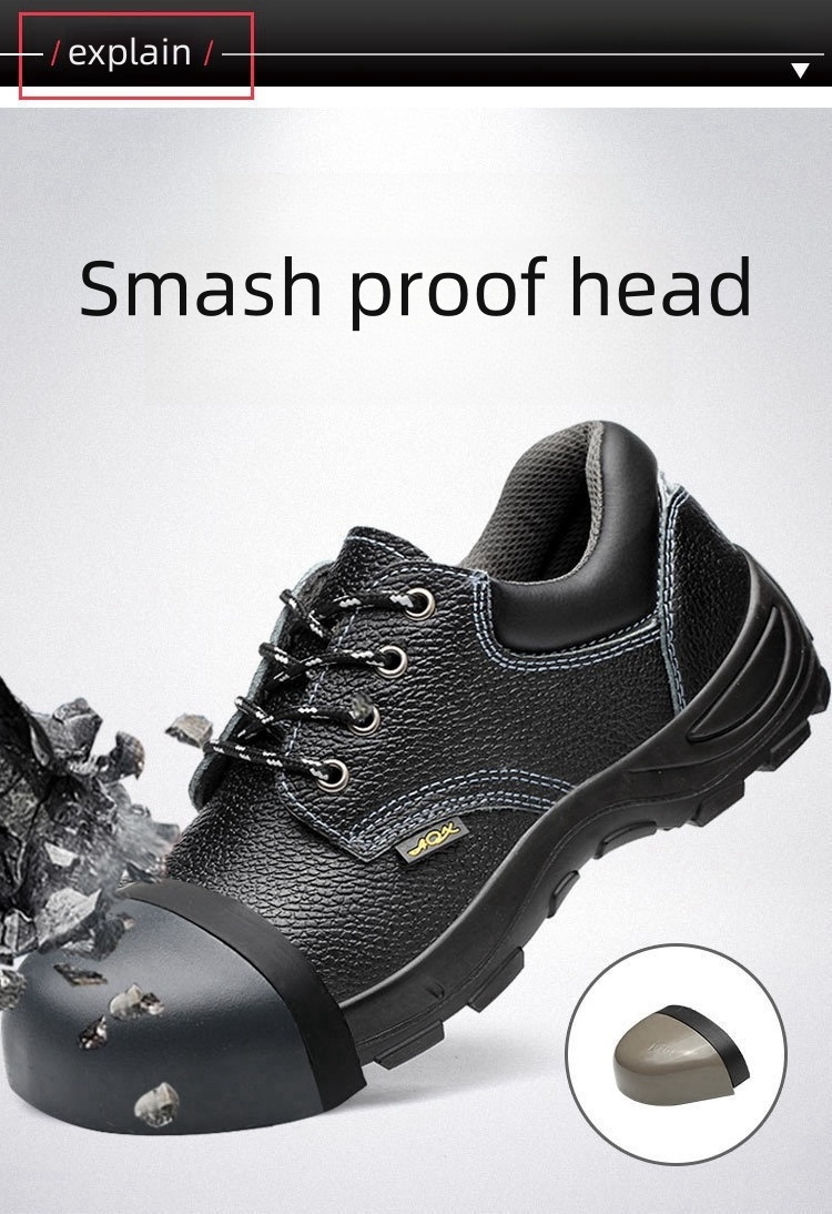 Safety Water Proof Anti Slip Work Shoes Iron Toe Puncture Resistant Men Industry Safety Shoes Boots For Africa Dubai Market