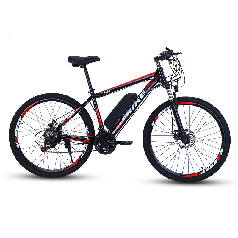 Hybrid Motor Electric City Bike 27 5 1 95 Tire Aluminum Alloy Frame 48V 10ah Lithium Battery 350W Power Torque Gears Wheel Brake