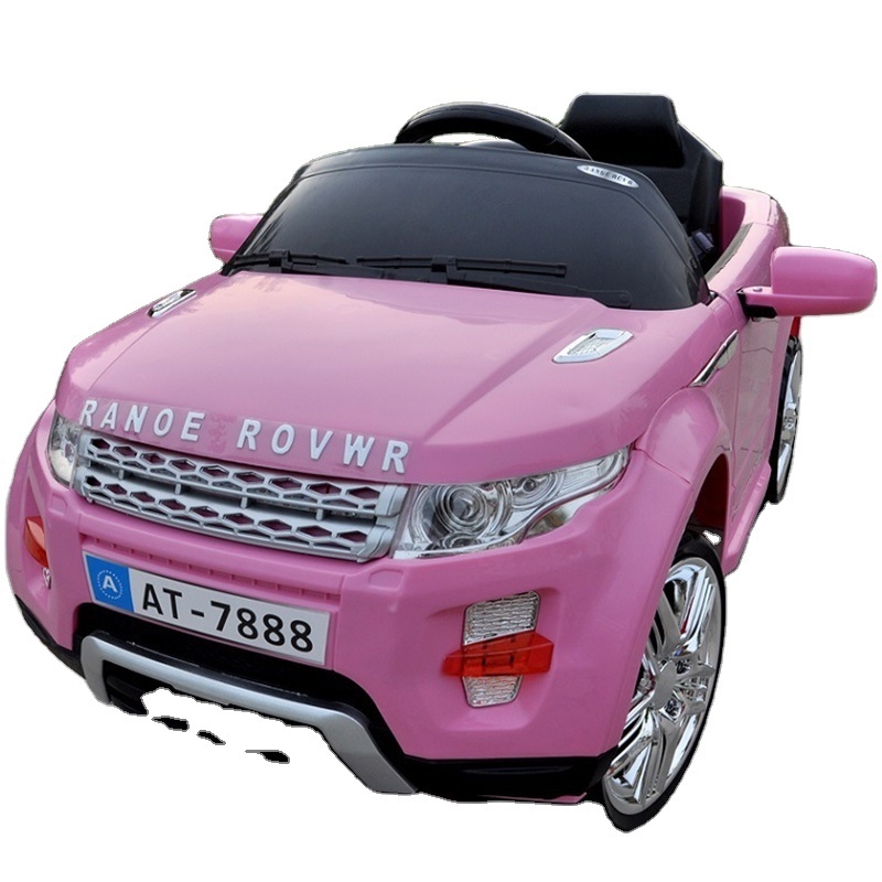 kids electric car factory wholesale four wheel drive toy pink car with music and light