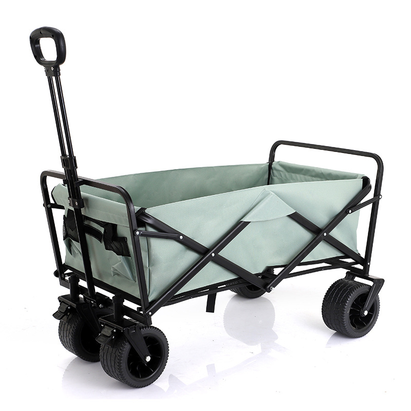 Customized Collapsible garden beach folding trolley cart outdoor camping foldable wagon