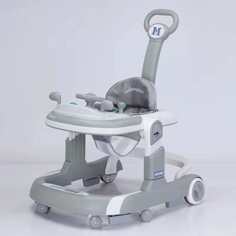 new baby walker with cradle can push and sit folding anti-rollover anti-O-shaped legs