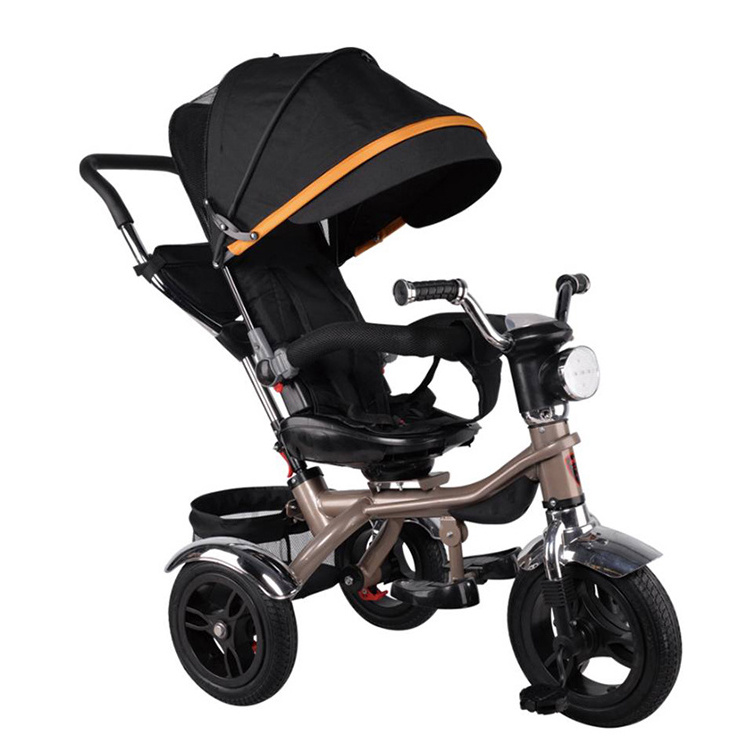 3 EVA wheels push baby tricycle with canopy /4 in 1 baby tricycle 2019