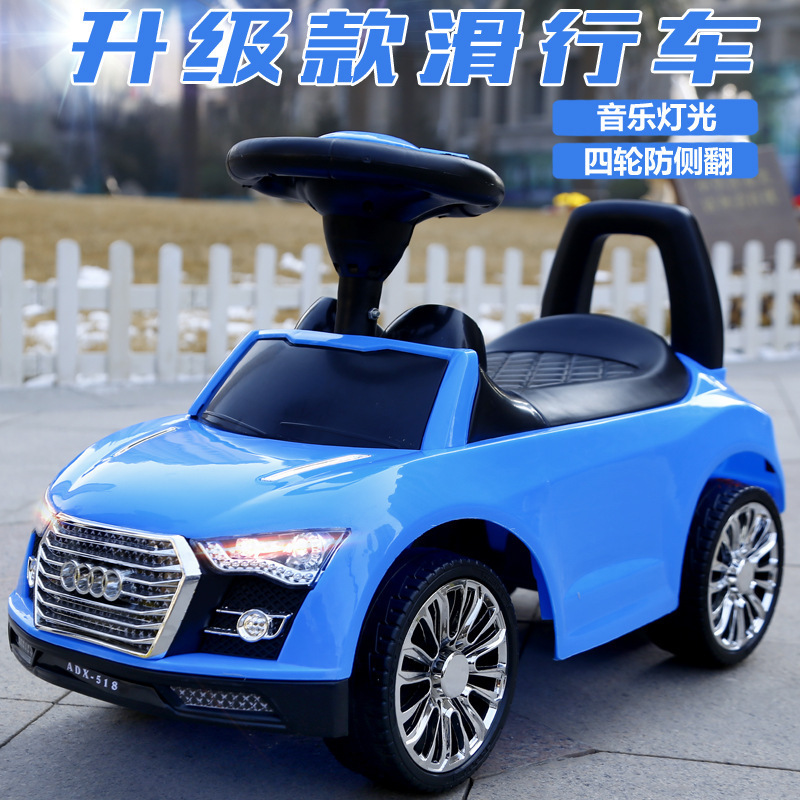 2022  hot sale plastic baby sliding car baby out door toys car kids ride on swing car for sale