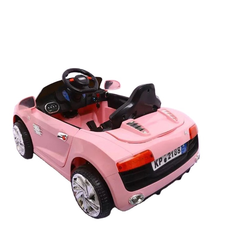 kids electric car factory wholesale four wheel drive toy pink car with music and light