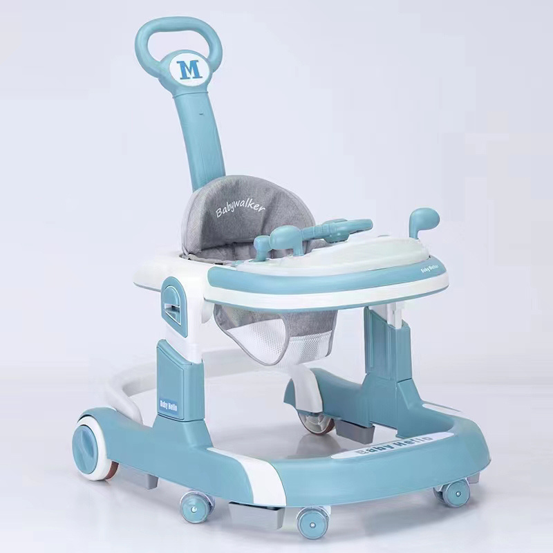 new baby walker with cradle can push and sit folding anti-rollover anti-O-shaped legs