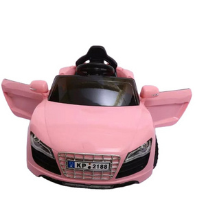 kids electric car factory wholesale four wheel drive toy pink car with music and light