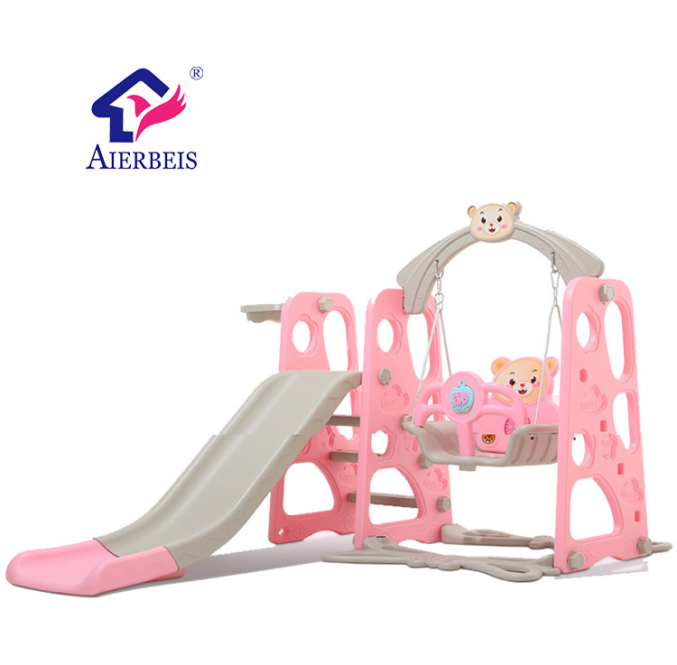 New baby4 in 1 Multifunctional Children's Swing/plastic slide with swing indoor and swimming pool /Plastic Indoor Slide