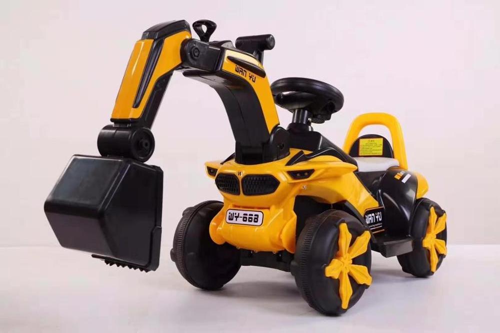 Hot sale mini playground 2--6 year kids electric toys excavator ride on tractor  electric power digger toy kids excavator