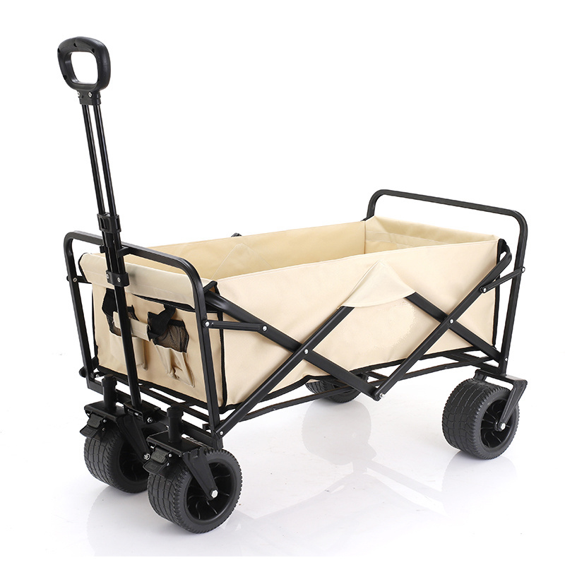 Customized Collapsible garden beach folding trolley cart outdoor camping foldable wagon