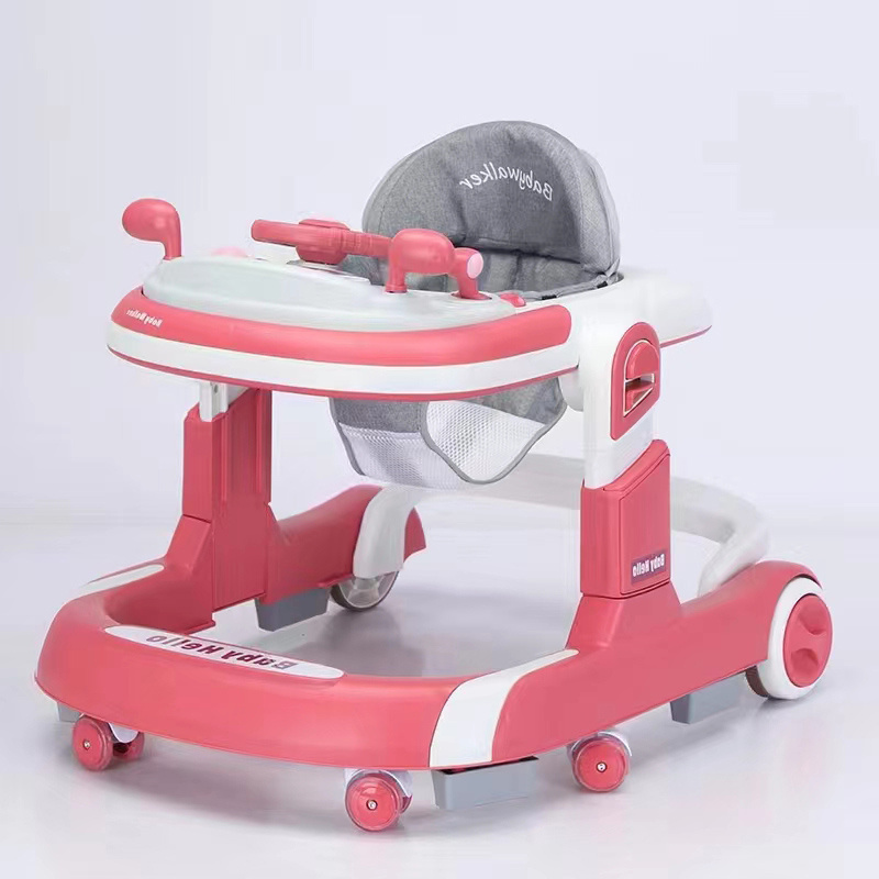 Baby foldable baby walker with wheels unique baby walker can sit and push anti-O-shaped legs to prevent rollover