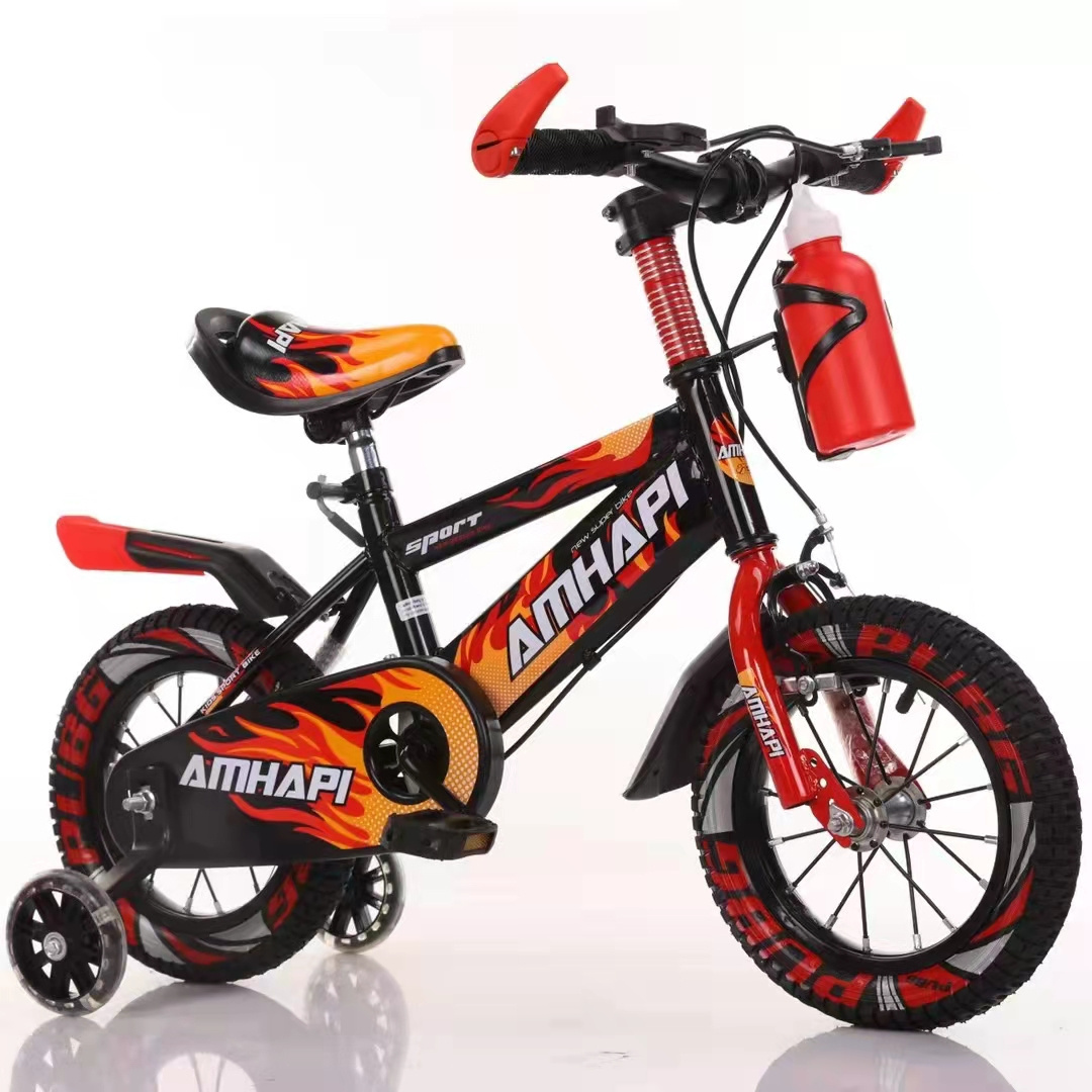 OEM Cheap 4 Wheel Children Bike Kid Bicycle for Boys/12 14 16 inch Pink Girls Bike for Kids with Basket and Training Wheels