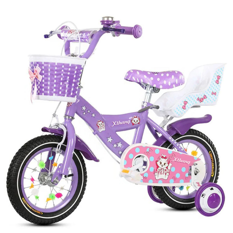 hot selling 12 14 16 inch wheel Children's bicycle bisicleta student doll seat 2 to 5 years girls cycle kids bike