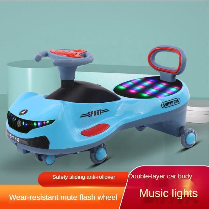 ride on toy kids wiggle car flashlight baby swing car