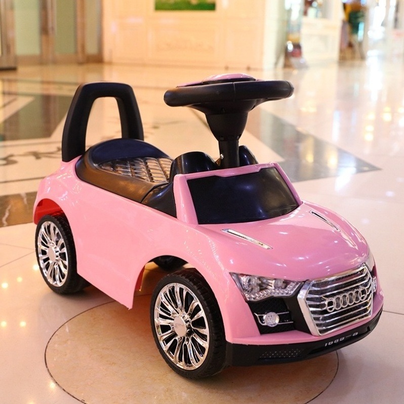 2022  hot sale plastic baby sliding car baby out door toys car kids ride on swing car for sale