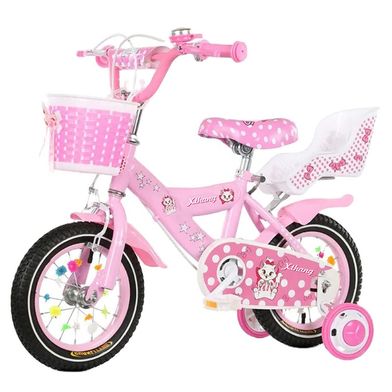 hot selling 12 14 16 inch wheel Children's bicycle bisicleta student doll seat 2 to 5 years girls cycle kids bike