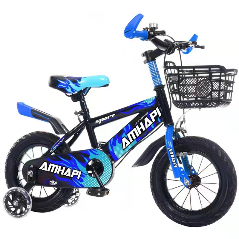 OEM Cheap 4 Wheel Children Bike Kid Bicycle for Boys/12 14 16 inch Pink Girls Bike for Kids with Basket and Training Wheels