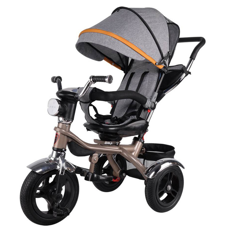 3 EVA wheels push baby tricycle with canopy /4 in 1 baby tricycle 2019