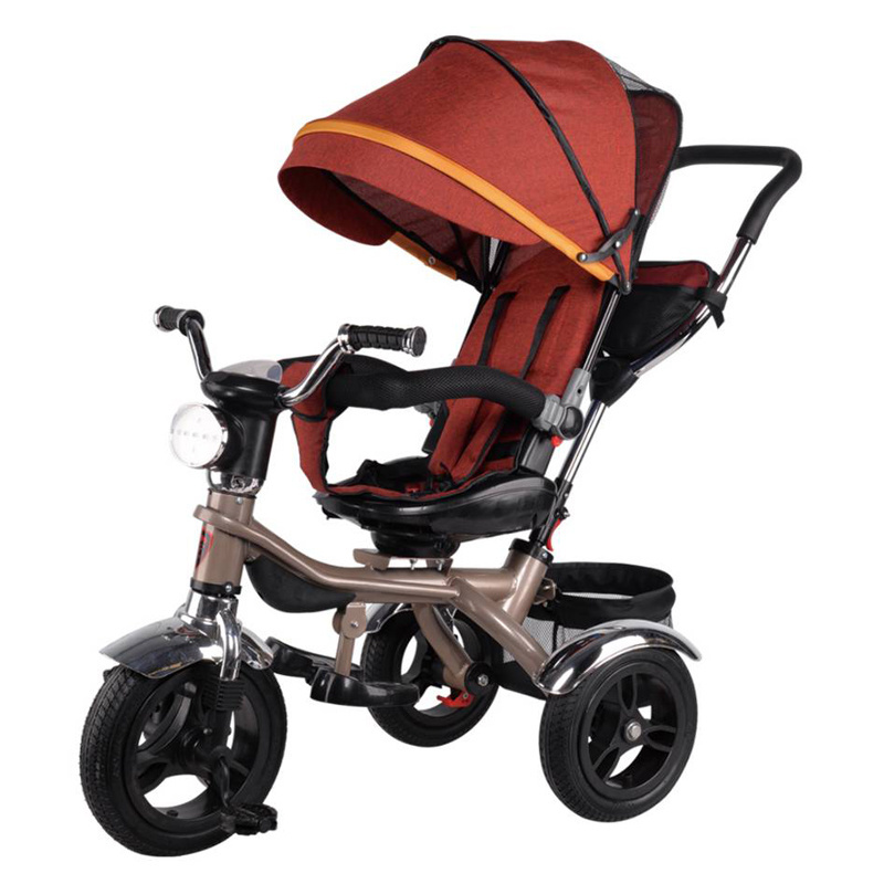 3 EVA wheels push baby tricycle with canopy /4 in 1 baby tricycle 2019