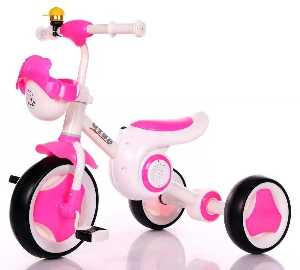 new fashion kids tricycle with music and light baby walker trike ride on car bike toy