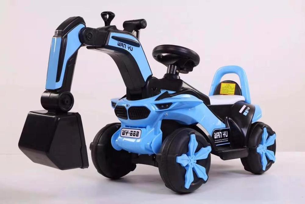 Hot sale mini playground 2--6 year kids electric toys excavator ride on tractor  electric power digger toy kids excavator