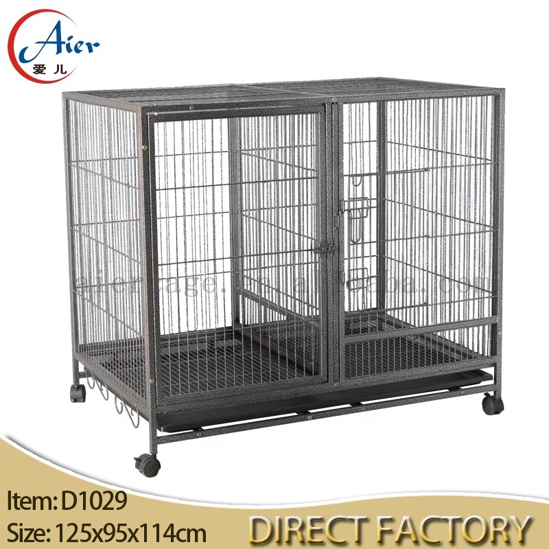 Outdoor large dog cages metal kennels stainless steel dog cage